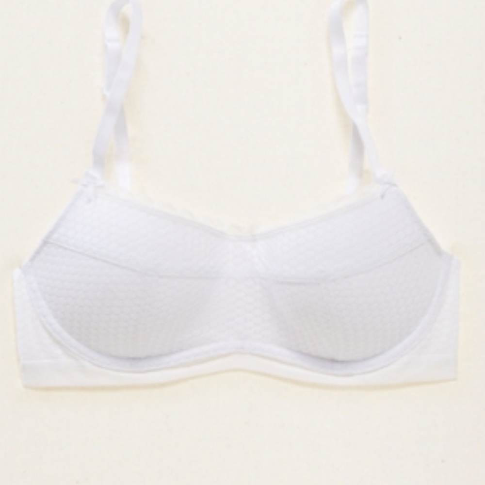 White pushup scoop aerie bralette, wireless